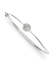 Sterling Silver & Diamond Bangle