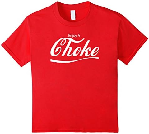 Kids PREMIUM Enjoy A Choke Parody BJJ / MMA Shirt 10 Red