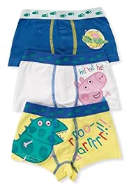 3 Pack Cotton Rich George Peppa Pig Trunks