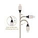 Adoric 2Pack 10FT Nylon Braided Lightning to USB Cable with Aluminum Connector for iPhone 6s/6s Plus/6/6Plus/5s/5c/5, iPad/iPod Models(Golden).