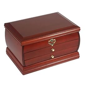 Red Star Lila Cherry Finish Jewelry Box