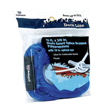 Wellington Cordage #83934 3/8x15 Blue Dock Line