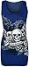Women's Sleeveless 3 Skulls Forever Printed Vest Top
