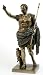 Augustus of Prima Porta Statue, Roman Emperor Augustus Caesar Real Bronze Powder Cast Sculpture 11 1/2-inch