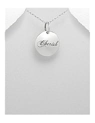 Message Pendant Necklace In 92.5 Sterling Silver
