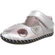 pediped Originals Giselle Mary Jane (Infant),Silver,Small (6-12 Months)