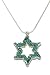 Star Necklace with turquoise Swarovski Crystals, Beads and Coils. Plated brass. By Adaya
