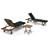 Two Teak Sun Loungers and Picnic Garden Table set