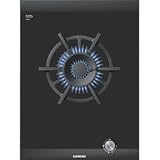 Siemens - ER426AB90E - Plaque de Cuisson Gaz - Int&eacute;grable - 27 cm - Cadre Inox Noir