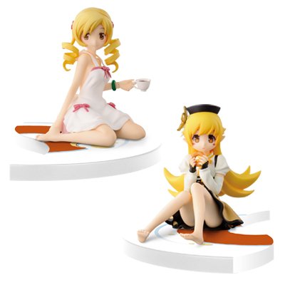 魔法少女まどか☆マギカ　MADOGATARI展「巴マミ」フィギュア－SHINOBU ver.－（ノーマルカラー）+西尾維新アニメプロジェクト 〈物語〉シリーズ　MADOGATARI展「忍野忍」フィギュア－MAMI ver.－（ノーマルカラー） 2種セット