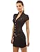 PattyBoutik Women's Faux Denim Detailed Mini Dress