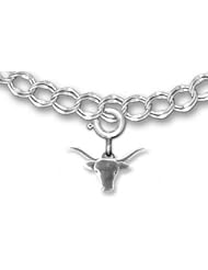 Sterling Silver Longhorn Charm for charm bracelet by The Magic Zoo