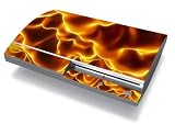 Bundle Monster Vinyl Skins For Sony Playstation PS3 Game Console - Cover Faceplate Protector Sticker Art Decal Accessory - Inferno