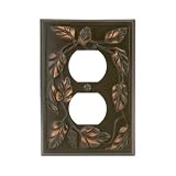 Switches, Outlets & Wall Plates: AmerTac AMZ85DVB Leaf Duplex Wallplate 2-Pack, Venetian Bronze