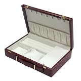 Classic Burgundy Jewelry Valet Organizer