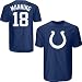Peyton Manning Blue Reebok Name and Number Indianapolis Colts T-Shirt - Medium