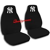 2 Black New York seat covers for a 2006 to 2012 Chevrolet Impala. Side Airbag... by Designcovers