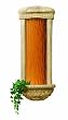 Piavasco Weathered Fountain Ancient Stone with Bronze Mirror By Bluworld