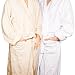 White Velour Notched-Collar Robe