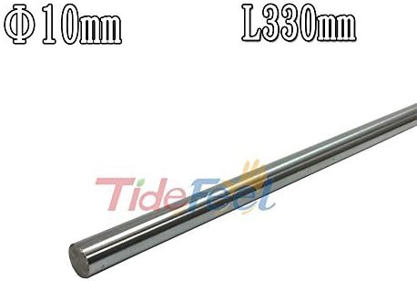 BEMONOC 2PCS Linear Motion Bearing Shaft Diameter 10mm/0.3937" Length 330mm/12.992" 45# Steel Shaft for Chrome Plated for Hardware, Mould, Mechanical Drive
