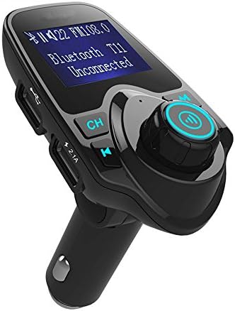 Hands-free Incoming Call Wireless Bluetooth FM Transmitter Car Kit Radio Receriver+2.1A USB Charger Adapter AUX Slot,Support MP3 Player Read TF Micro SD Card USB Flash Drive,for iPhone Samsung Huawei