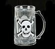 Mr. Bones Skull & Crossbones Pirate Glitter BEER MUG