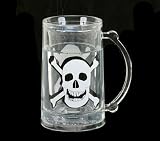 Mr. Bones Skull & Crossbones Pirate Glitter BEER MUG