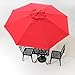 Yescom 8 Rib 10Ft Umbrella Replacement Cover Top Outdoor Canopy Market Deck Yard Patio Garden Sunshade, Red