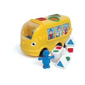 WOW Toys Sidney School Bus Friction-Powered Shape Sorter Bus