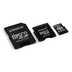 Kingston 1GB microSD with 2 Adapters (SDC/1GB-2ADP)