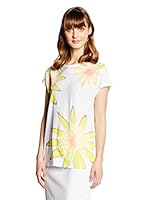 Marc Cain Camiseta Manga Corta (Blanco / Amarillo)