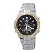 Casio Men's EFA134SB-1A9 Edifice Solar Powered Two-Tone Stainless Steel Bracelet and Black Dial Watch