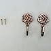 One Pair Rose Pattern Metal Curtain Hooks Wall Decorative Hookbacks Tiebacks Red Copper 13014885 (Style 1)