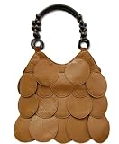 41xkosP3zML._SL160_ - Designer Style Camel Light Brown Circle Overlay Handbag Bag Purse - celebrity-purses-savings