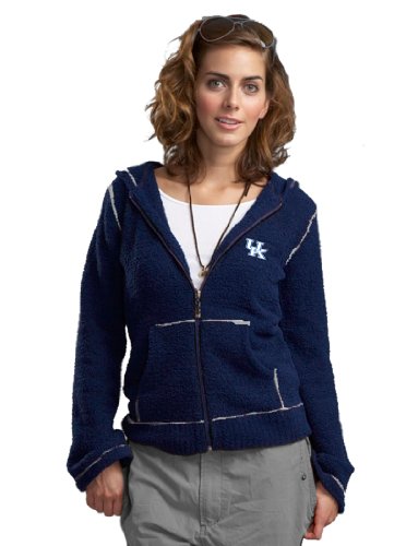NCAA University of Kentucky Kashwere U Full-Zip Hoodie (Navy/White, Large/8-10)