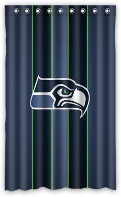 Generic Custom Seattle-Seahawk-Logo Design Window Curtains/drape/Panels/Treatment Polyester 52x84 Inches (One Piece)