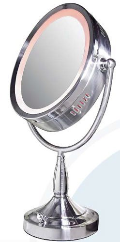 lighted makeup vanity. Zadro OVLV68 Lighted Oval Dimmable TableTop Makeup Vanity Mirror, Chrome