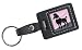   - Black Poodle Leather Keychain