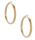 G by GUESS Mesh Detail Hoop Earrings, GOLD