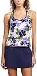 Speedo Women's Endurance+ Lily Flowers 2 Piece Tankini Set Swimsuit