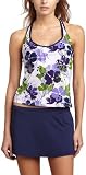 Speedo Women's Endurance+ Lily Flowers 2 Piece Tankini Set Swimsuit
