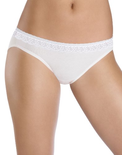 Hanes Women's Comfortsoft Cotton Stretch Bikini with Lace Panty, Assorted (Pack of 3)