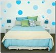 Blue Jumbo Polka Dots Wall Transfer Stickers Mural