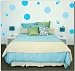 Baby : 67 Light & Bright Blue Polka Dot Wall Transfer Stickers