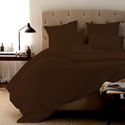 Genuine Premium Egyptian cotton 800 Thread Count Impression Italian Finish King Bed, 4-Piece Sheet Set, 19 inches Deep Pocket, Single Ply, Solid Chocolate Color