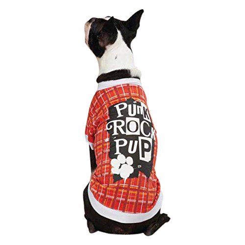 Casual Canine ZM3785 16 83 Punk Rock Pup Tee for Dogs, Medium, Red