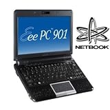 ASUS Eee PC 901 8.9-Inch Netbook (1.6 GHz Intel Atom N270 Processor, 1 GB RAM, 12 GB Solid State Drive, XP Home, 6 Cell Battery) Fine Ebony