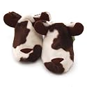 Funky Feet Baby Slippers Brown Cow
