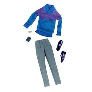 Ken Clothes: Blue Sweater & Gray Corduroy Fashion Outfit Ken Clothes: Blue Sweater & Gray Corduroy Fashion Outfit