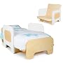 P'kolino Toddler Bed and Chair - White